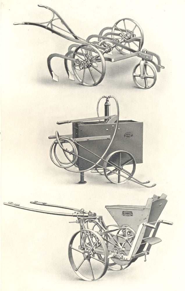 HOP-GROWING MACHINERY. Howard Cultivator. Spraying & Sulphurating Machine 1912